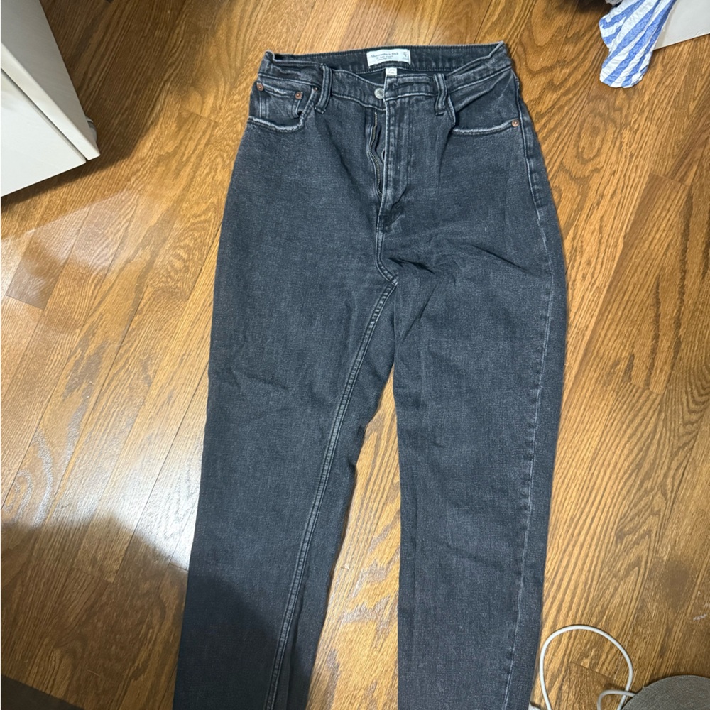 Abercrombie & Fitch High Rise Dark Gray Jeans